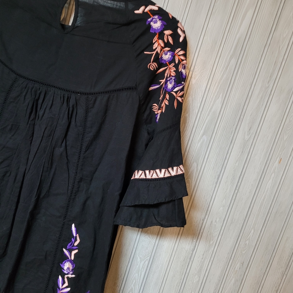 Free People Pavlov Embroidered Smock Dress Size S - Picture 4 of 11